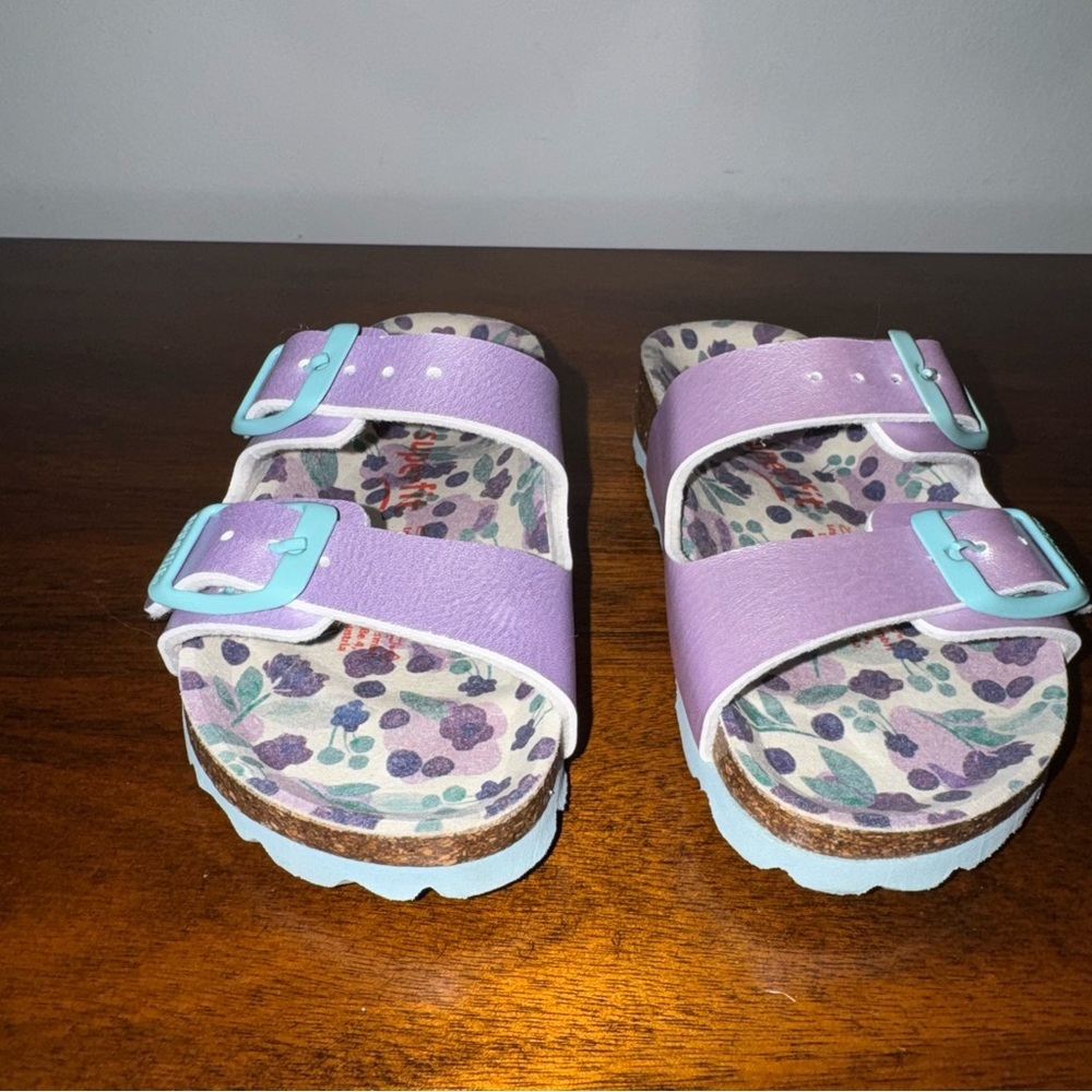 Superfit Finken Girls Sandals Shoes Lila Purple Size 24 EU / 8 US Faux Leather - Picture 4 of 8